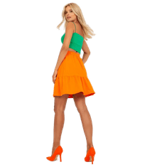 FANCY Dámska sukňa s volánikovým lemom mini RON oranžová FA-SD-7957.47_388537 S-M