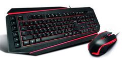 Crono CM637 - set hernej klávesnice a myši, CZ/SK, USB, čierna/červená