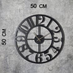 Wallity Dekoratívne nástenné hodiny Murko 50 cm čierne
