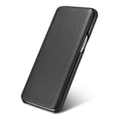 iCARER Kožené knížkové puzdro z pravej kože pre Samsung Galaxy S8 - Čierna KP14909
