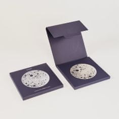 tout simplement, Magnetická kovová brošňa "Lunar" - malý model - strieborná lesklá