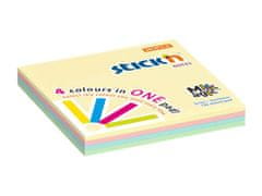 STICK´N Samolepiace bloček "Magic Pad", pastelové farby, 76 x 76 mm, 100 listov, 21574