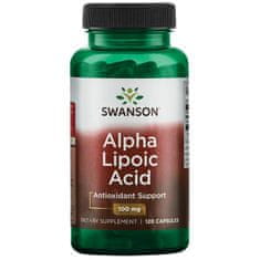 Swanson Alpha Lipoic Acid (Kyselina Alfa lipoová), 100 mg, 120 kapsúl