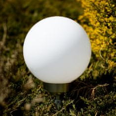 Solárne záhradné svietidlo LED Guľa 20cm do zem 3500K + RGB