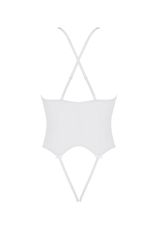 Avanua Avanua ADELINA Body (White), transparentné body s otvoreným rozkrokom 2XL/3XL