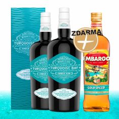 Rum Set 2x Turquoise Bay + Embargo Gold Spiced ZDARMA 0,7 l