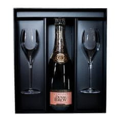 DuvalLeroy Champagne Víno Champagne Prestige Rosé Brut 1er Cru v darčekovom balení s 2 pohármi 0,75 l