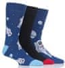WILD feet Pánske módne veselé vtipné ponožky WILD feet ASTRONAUT 3 páry