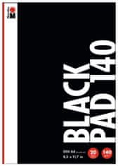 Marabu Blok A4 pre akrylové popisovače 140g - čierny 20 listov
