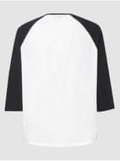 Oakley Čierno-biele pánske tričko Oakley Relax Raglan XXL