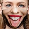 ALI  Zábavná maska na tvár 3D potlač - vyplazeny jazyk