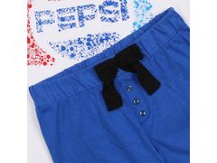 Pepsi PEPSI Bielo a tmavomodré dámske bavlnené pyžamo s krátkym rukávom L